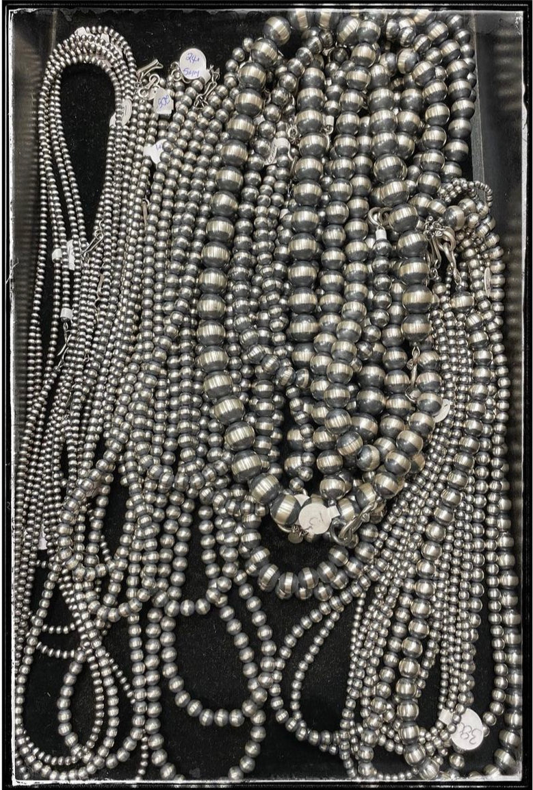 Sterling Silver Bead Necklaces | Wild Pony Trading Co. – Tagged
