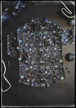Load image into Gallery viewer, Cowboy deluxe pattern on a long sleeve button u shirt in satin. 
