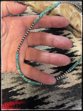 Load image into Gallery viewer, 4mm Sterling Silver "Pearl" & Turquoise Necklace