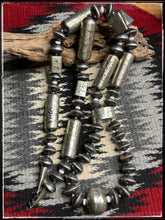 Load image into Gallery viewer, Sophia Becenti large, handmade beads, Jacla style necklace with pink conch spacer beads.