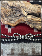 Load image into Gallery viewer, Double strand, bow bead bracelet.  Machine blown, sterling silver, 4mm beads.