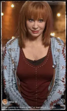 Load image into Gallery viewer, The Reba sweater duster as seen on Reba McEntire on a tv appearance in 2024.