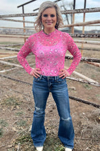 Load image into Gallery viewer, Bandana Babe Mesh Top Pink