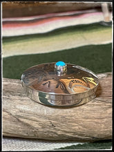 Load image into Gallery viewer, Wesley Whitman sterling silver and turquoise pill box