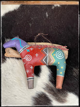 Load image into Gallery viewer, Peter Ray James hand painted fabric Spirit Horse  - Purple Head
