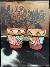 Load image into Gallery viewer, Joseph Chinana, Jemez Puebloe artist hand painted terra cotta pots