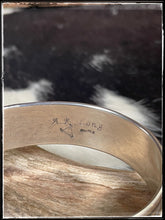 Load image into Gallery viewer, Adrian Reeves Long stamped sterling silver cuff - hallmark