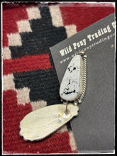 Load image into Gallery viewer, Elouise Kee Navajo silversmith. Sterling silver and white magnesite teardrop earrings.   Hallmark stamp  
