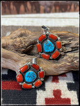 Load image into Gallery viewer, Elouise Kee Turquoise &amp; Coral Pendant
