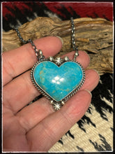 Load image into Gallery viewer, Alfred Martinez Kingman Turquoise Heart Necklace

