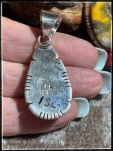 Load image into Gallery viewer, Samson Ettsity, Navajo silversmith.  Sterling silver and bumble bee jasper pendants   Hallmark stamp. 
