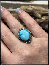 Load image into Gallery viewer, Blaine Yellowhorse Kingman Turquoise Ring
