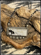 Load image into Gallery viewer, Alfred Martinez White Buffalo Bar Necklace
