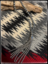 Load image into Gallery viewer, Graduated Sterling Bead Tassel Necklace

