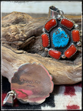 Load image into Gallery viewer, Elouise Kee Turquoise &amp; Coral Pendant
