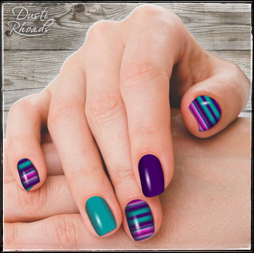 Crazy serape pattern nail polish strips from Dusti Rhoads