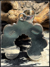 Load image into Gallery viewer, Robert Shakey, Navajo silversmith.  Orange Spiny shell Naja pendant.   Hallmark. 
