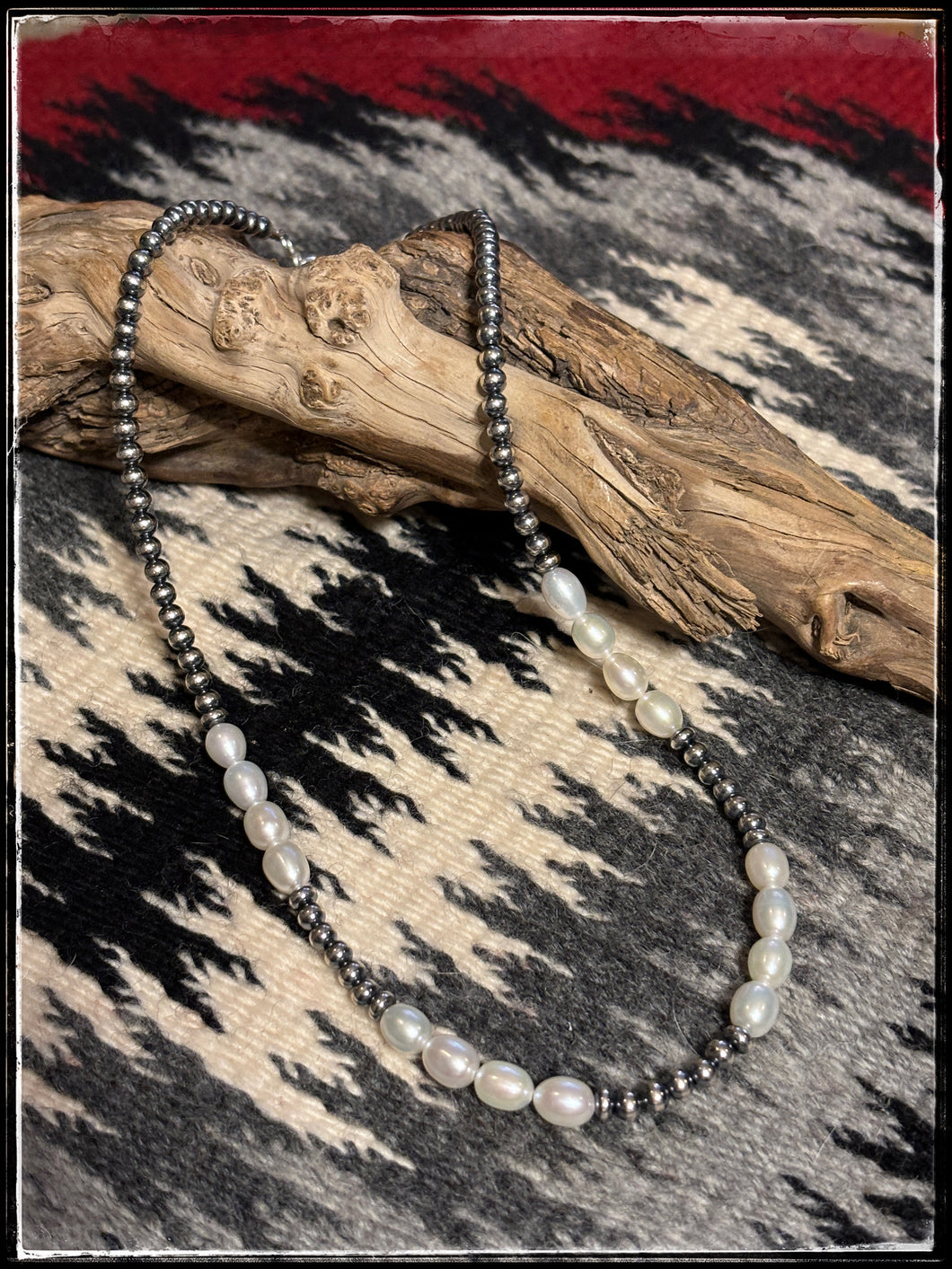 4mm Bead & Fresh Water Pearl Necklace