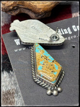 Load image into Gallery viewer, Elouise Kee, Navajo silversmith.  Sterling silver and turquoise stud earrings.  Hallmark stamp  
