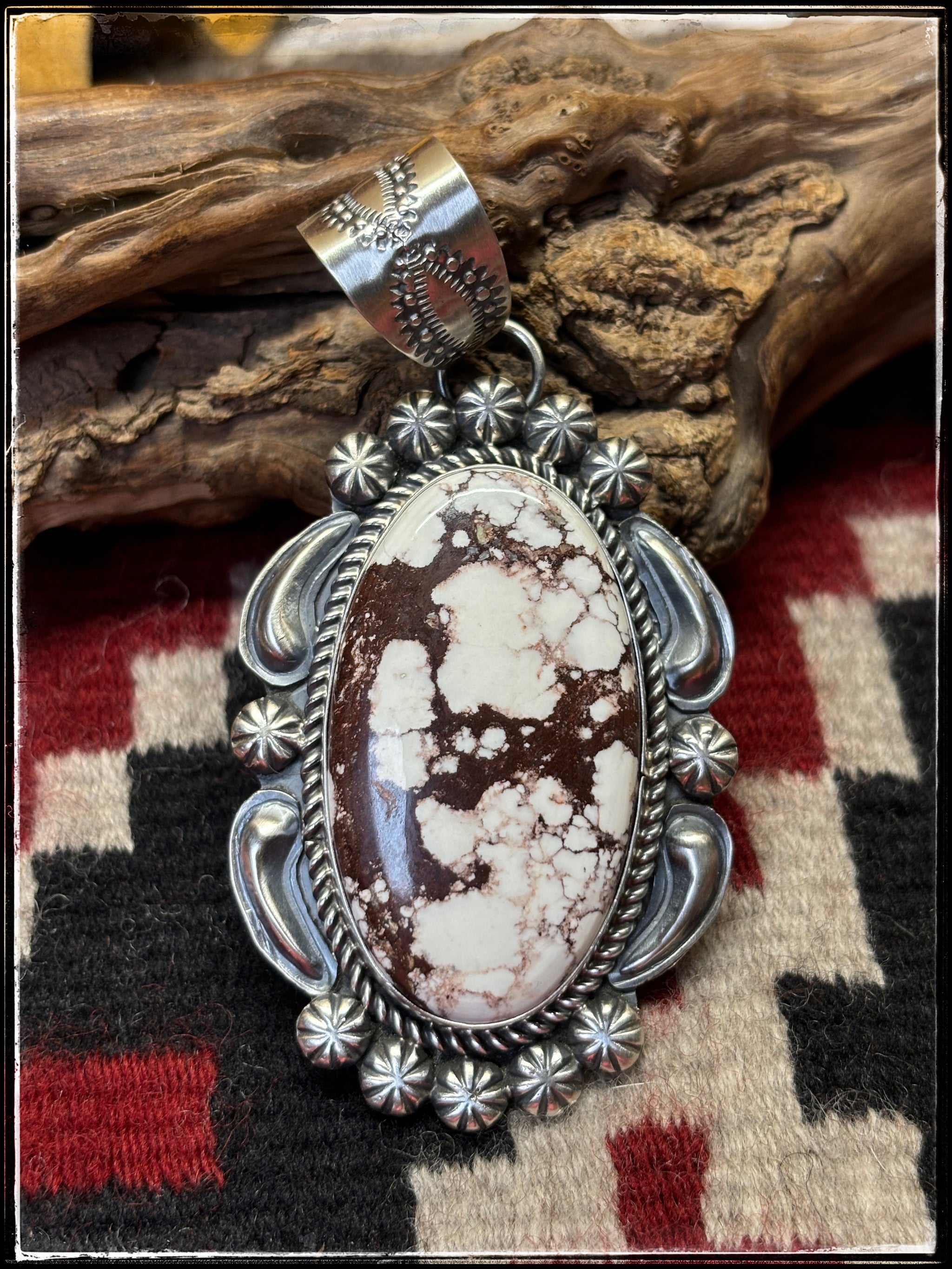 Native American Sterling Silver Oval Wild Horse Pendant For online Women