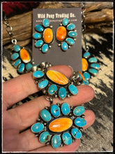 Load image into Gallery viewer, Travis Jim Turquoise &amp; Orange Spiny Set
