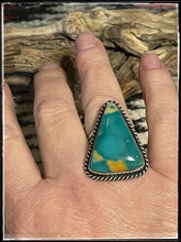 Load image into Gallery viewer, Nila Johnson Triangular Turquoise Ring
