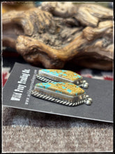 Load image into Gallery viewer, Elouise Kee, Navajo silversmith.  Sterling silver and turquoise stud earrings. 
