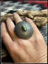 Load image into Gallery viewer, Robert Shakey Pillow Top Turquoise Ring
