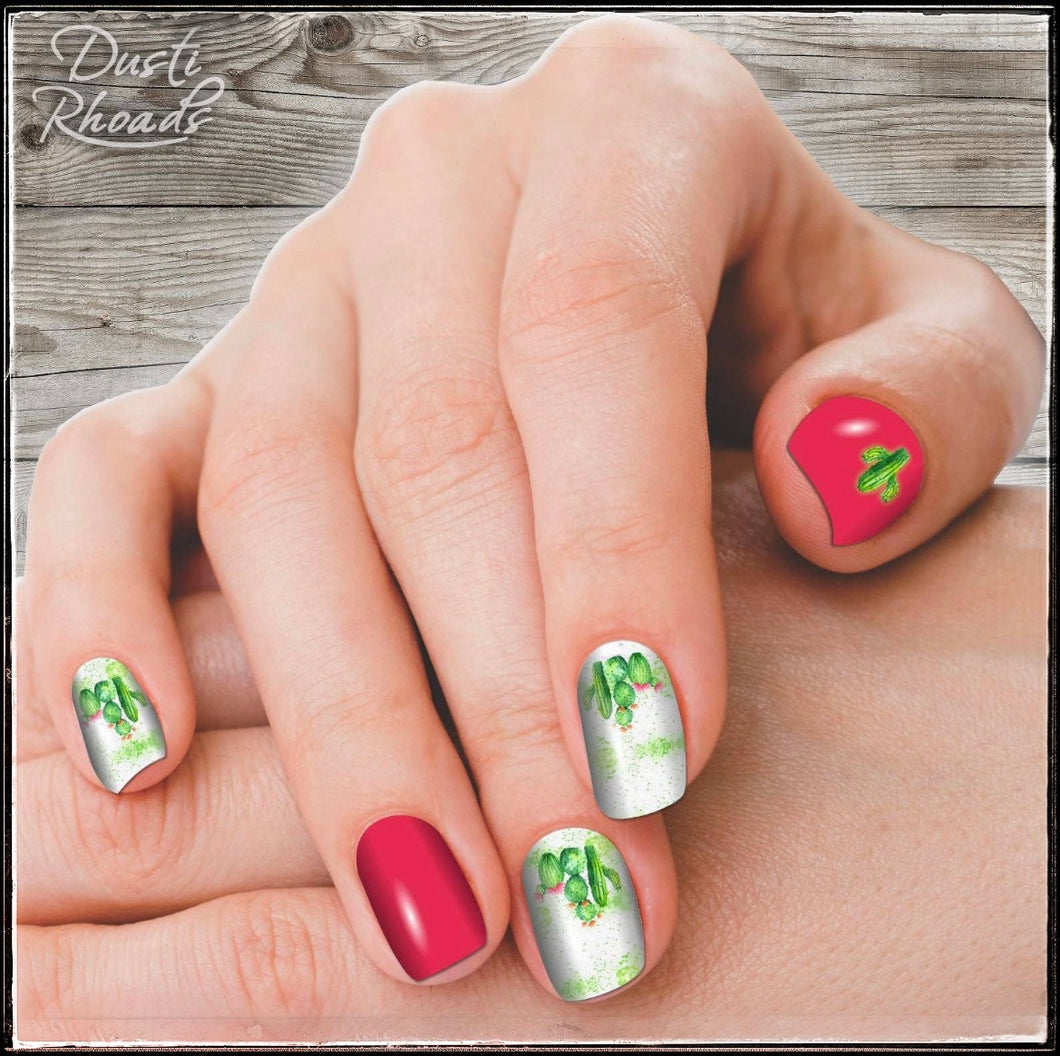 Dusti Rhoads nail polish strips in Cactus Blossom