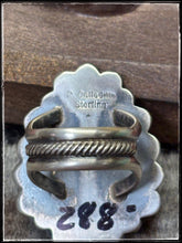 Load image into Gallery viewer, Rose Calladitto, Navajo silversmith.  Sterling silver and turquoise ring. 
