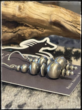 Load image into Gallery viewer, Amanda Larry, Navajo silversmith, Mixed style sterling silver bead earrings
