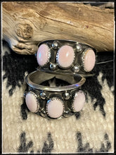 Load image into Gallery viewer, Sterling silver and 3 pieces of pink conch, Navajo made

