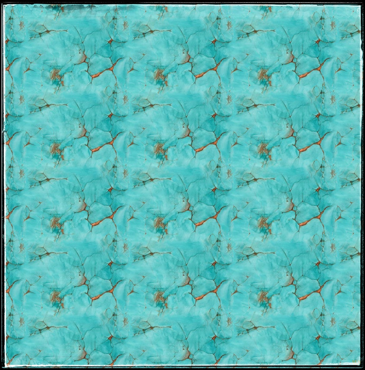 Checkered Turquoise Slab Wild Rag | Wild Pony Trading Co.