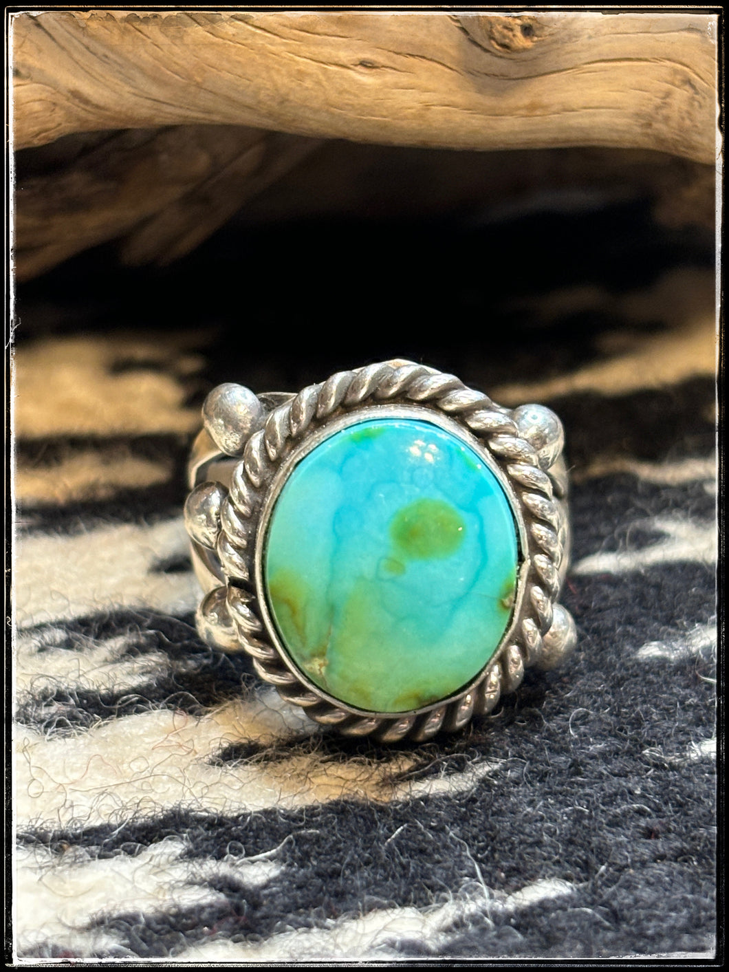 Robinson Martinez single stone rings. Turquoise stone