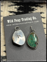 Load image into Gallery viewer, Dreama Yazzie, Navajo silversmith.  Kingman turquoise earrings.   Hallmark. 
