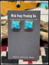Load image into Gallery viewer, Virginia Becenti Kingman Square Stud Earrings
