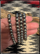 Load image into Gallery viewer, 8mm Sterling Pearl Bracelet
