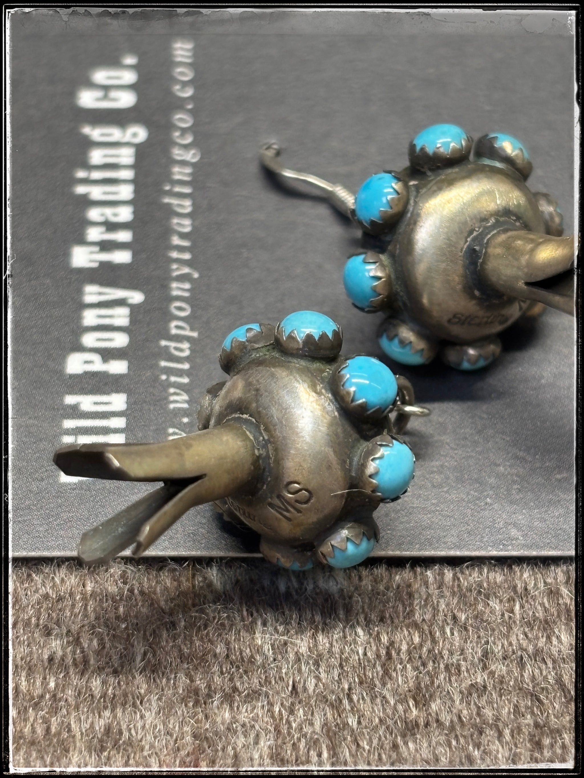 Monica Smith Turquoise Blossom Earrings | Wild Pony Trading Co.