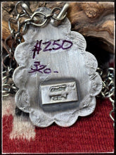 Load image into Gallery viewer, Kee Johnson, Navajo silversmith.  Sterling silver and Purple Haze (composite stone) necklace.    Hallmark stamp. 
