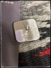 Load image into Gallery viewer, Kingman turquoise and orange spiny oyster  composite stud earrings set in sterling silver. Navajo made by Judith Dixon. - hallmark
