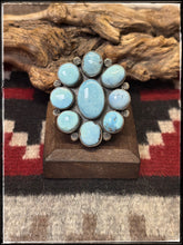 Load image into Gallery viewer, Mary Ann Spencer, Navajo silversmith.  Sterling silver and Golden Hills turquoise. 
