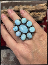 Load image into Gallery viewer, Mary Ann Spencer, Navajo silversmith.  Sterling silver and Golden Hills turquoise. 
