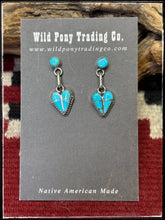 Load image into Gallery viewer, Velda Nastacio Turquoise Petite Heart Dangles

