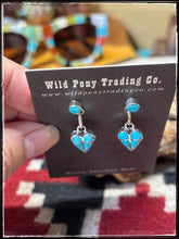 Load image into Gallery viewer, Velda Nastacio Turquoise Petite Heart Dangles
