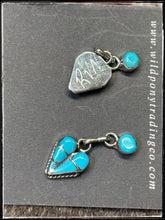Load image into Gallery viewer, Velda Nastacio Turquoise Petite Heart Dangles
