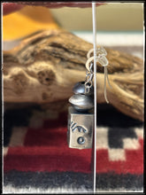 Load image into Gallery viewer, Tysha Aparicio, Navajo silversmith.  Sterling silver, handmade square and rondelle bead earrings. 
