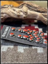 Load image into Gallery viewer, Travis Jim, Navajo silversmith.  Sterling silver and coral chandelier earrings 
