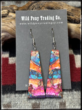 Load image into Gallery viewer, Jameson Pete Pink Dahlia Slab Earrings
