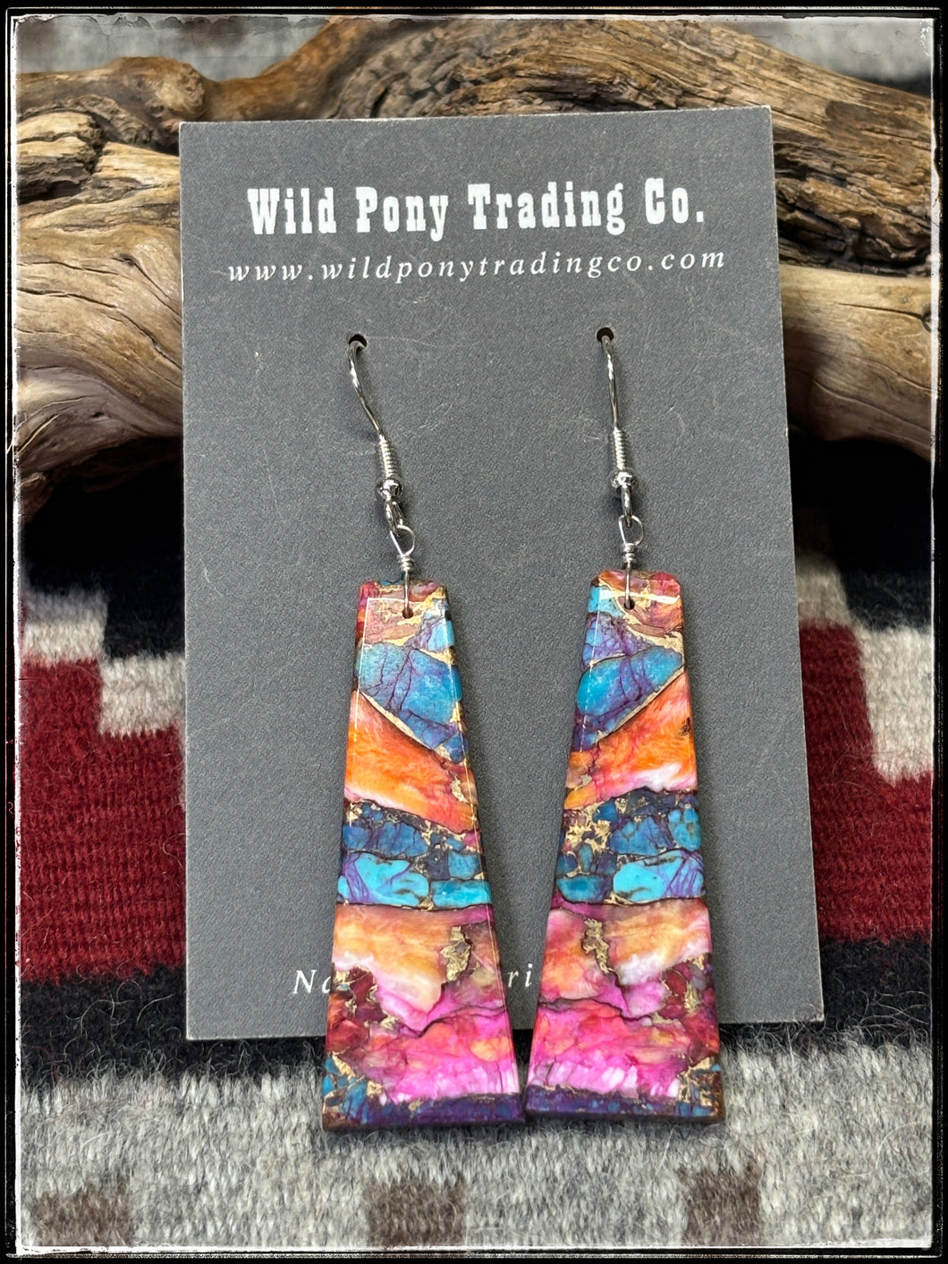 Jameson Pete Pink Dahlia Slab Earrings