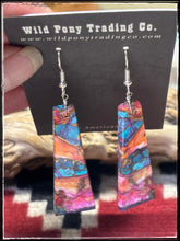Load image into Gallery viewer, Jameson Pete Pink Dahlia Slab Earrings
